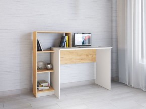 Компьютерный стол Квартет-2 Дуб крафт золотой/Белый в Режи - rezh.mebel24.online | фото