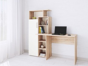 Компьютерный Стол Квартет-7 Дуб сонома/Белый в Режи - rezh.mebel24.online | фото