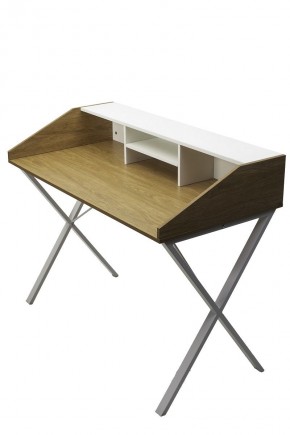 Компьютерный стол ORLA H475 Дуб натуральный / белый каркас M-city в Режи - rezh.mebel24.online | фото 1