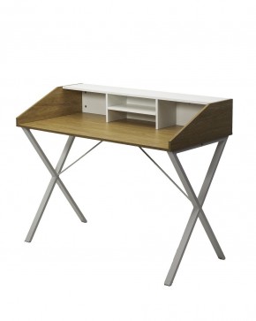Компьютерный стол ORLA H475 Дуб натуральный / белый каркас M-city в Режи - rezh.mebel24.online | фото 3