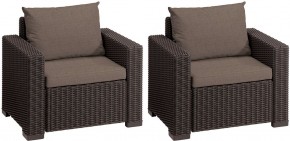 Комплект кресел Калифорния (California chair) коричневые в Режи - rezh.mebel24.online | фото 2