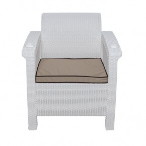 Комплект кресел Yalta Double Seat (Ялта) белый в Режи - rezh.mebel24.online | фото 2