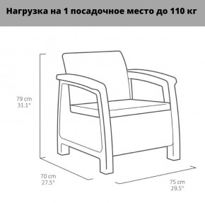 Комплект мебели Корфу Рест (Corfu Rest - without table) коричневый в Режи - rezh.mebel24.online | фото 3