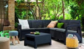 Комплект мебели угловой Корфу Релакс Сет (CORFU II RELAX SET) графит в Режи - rezh.mebel24.online | фото 3