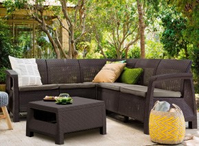 Комплект мебели угловой Корфу Релакс Сет (CORFU II RELAX SET) коричневый в Режи - rezh.mebel24.online | фото 1