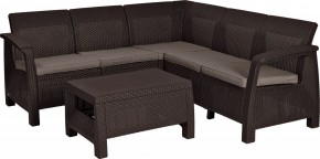 Комплект мебели угловой Корфу Релакс Сет (CORFU II RELAX SET) коричневый в Режи - rezh.mebel24.online | фото 2
