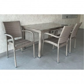 Комплект плетеной мебели T256C/Y376C-W85 Latte (4+1) + подушки на стульях в Режи - rezh.mebel24.online | фото 2