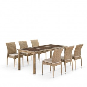 Комплект плетеной мебели T365/Y380B-W65 Light Brown (6+1) в Режи - rezh.mebel24.online | фото 1