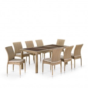 Комплект плетеной мебели T365/Y380B-W65 Light Brown (8+1) в Режи - rezh.mebel24.online | фото 1