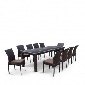 Комплект плетеной мебели T438/Y380A-W53 Brown (10+1) в Режи - rezh.mebel24.online | фото 2