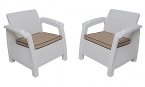 Комплект уличной мебели Yalta Premium Terrace Set (Ялта) белый (+подушки под спину) в Режи - rezh.mebel24.online | фото 4