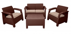 Комплект уличной мебели Yalta Premium Terrace Set (Ялта) шоколадый (+подушки под спину) в Режи - rezh.mebel24.online | фото 1