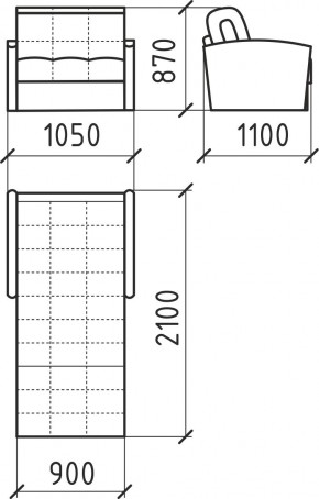 КОРАЛЛ 2 Кресло-кровать КР/КР в Режи - rezh.mebel24.online | фото 3