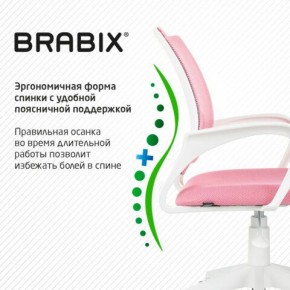 Кресло BRABIX "Fly MG-396W", с подлокотниками, пластик белый, сетка, розовое, 533008 в Режи - rezh.mebel24.online | фото 6