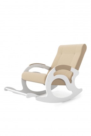 Кресло-качалка Тироль 12-Т-П (ткань/белые) ПЕСОК в Режи - rezh.mebel24.online | фото 2