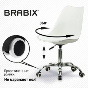 Кресло стул BRABIX "Eames MG-310 CH", хром, пластик белый, экокожа белая, 532923 в Режи - rezh.mebel24.online | фото 7