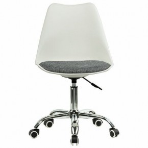 Кресло стул BRABIX "Eames MG-310 CH", хром, пластик белый, ткань серая, 532924 в Режи - rezh.mebel24.online | фото 1