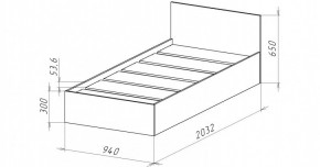НИЦЦА-13 Кровать 900 с настилом ЛДСП (НЦ.13) в Режи - rezh.mebel24.online | фото 3