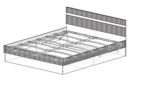 ОЛИВИЯ Кровать 1600 с основанием и ПМ в Режи - rezh.mebel24.online | фото 4