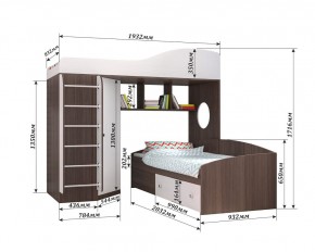 Кровать-чердак Кадет 2 с металлической лестницей в Режи - rezh.mebel24.online | фото 2