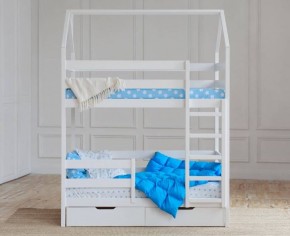 Кровать-домик двухъярусная 80*190 Белый в Режи - rezh.mebel24.online | фото 5