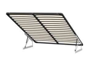 Кровать двойная №2 (универсальная 1.4х2.0) Серия 2 + основание с ПМ (Белый/Серый ткань/Квадро Серый ткань) в Режи - rezh.mebel24.online | фото 2