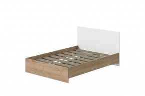 Кровать Эконом 1200 (Дуб крафт золотой/Белый текстурный) в Режи - rezh.mebel24.online | фото