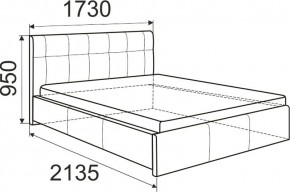Кровать Изабелла с латами Newtone light beige 1600x2000 в Режи - rezh.mebel24.online | фото 6