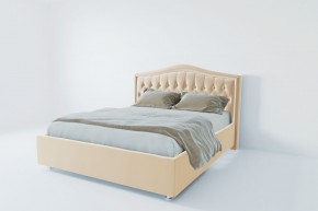 Кровать Калининград с ПМ 1600 (экокожа бежевая) в Режи - rezh.mebel24.online | фото 2