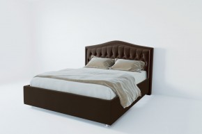 Кровать Калининград с ПМ 800 (экокожа коричневая) в Режи - rezh.mebel24.online | фото 2
