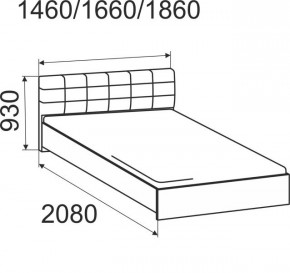 Кровать Лита с подъемным механизмом 1400*2000 в Режи - rezh.mebel24.online | фото 4