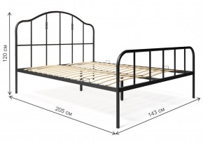 Кровать Милена 140х200 черная в Режи - rezh.mebel24.online | фото