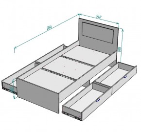 Кровать Ольга L38 (900) 4 ящика в Режи - rezh.mebel24.online | фото 2