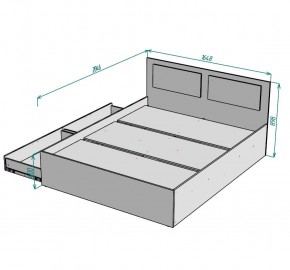 Кровать Ольга L40 (1600) 2 ящика в Режи - rezh.mebel24.online | фото 2