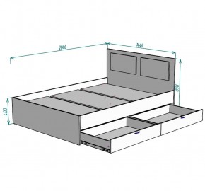 Кровать Ольга L41 (1400) 2 ящика в Режи - rezh.mebel24.online | фото 2
