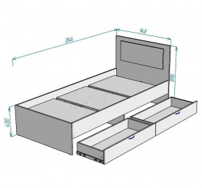 Кровать Ольга L47 (900) 2 ящика в Режи - rezh.mebel24.online | фото 2