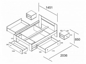 Кровать полутораспальная Стелла 140 СТЛ.132.07М в Режи - rezh.mebel24.online | фото 2