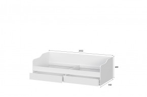 Кровать КР 2 + основание ДСП Лайт (универсальная) Белый в Режи - rezh.mebel24.online | фото 2