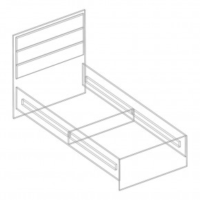 Кровать "Милана" с мягкой спинкой БЕЗ основания 900х2000 в Режи - rezh.mebel24.online | фото 2