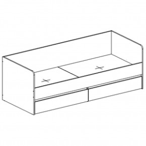 Кровать с 2 ящиками "Бьянко" 800х2000 в Режи - rezh.mebel24.online | фото 3