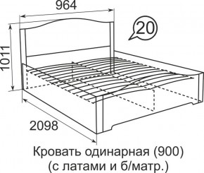 Кровать с латами Виктория 1600*2000 в Режи - rezh.mebel24.online | фото 5