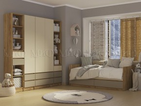 ЧЕЛСИ Color Кровать с ящиками 800 с настилом ЛДСП (Слоновая кость/Глиняный серый/Дуб крафт) в Режи - rezh.mebel24.online | фото 2