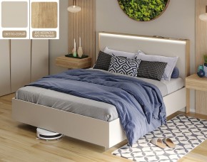 Кровать (Светло-серый U750 ST9/Дуб Небраска натуральный) 1400 в Режи - rezh.mebel24.online | фото