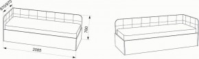 Кровать Зарина угловая Newtone light beige угол правый в Режи - rezh.mebel24.online | фото 4