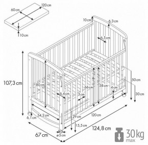 Кроватка Polini Kids Simple 304 в Режи - rezh.mebel24.online | фото 9