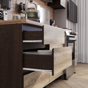 Кухня Энигма 1.6 м (венге/дуб каньон) в Режи - rezh.mebel24.online | фото 2