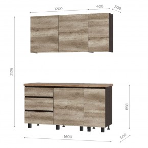 Кухня Энигма 1.6 м (венге/дуб каньон) в Режи - rezh.mebel24.online | фото 5