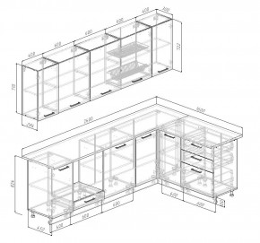 Кухня угловая Трансильвания 2600х1600 мм (Стол. 38 мм) в Режи - rezh.mebel24.online | фото 2