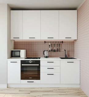Кухонный гарнитур Белый Глянец 2200 h950 (Стол. 38мм) в Режи - rezh.mebel24.online | фото