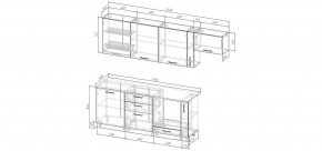 Кухонный гарнитур Белый Глянец 2550 (Стол. 26мм) в Режи - rezh.mebel24.online | фото 2